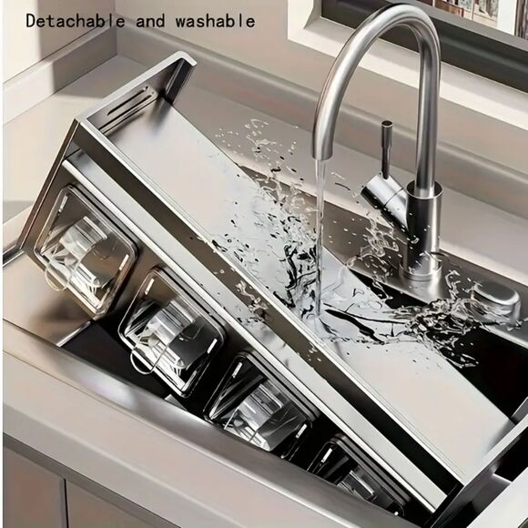 NIB Seasoning storage Kitchen spice rack Multifunctional wall-mounted spice rack - Picture 6 of 6